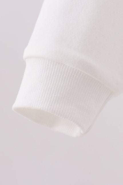 Cream hand-sewn bow mom&me sweatshirt