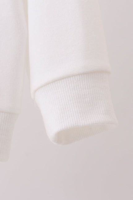 Cream hand-sewn bow mom&me sweatshirt