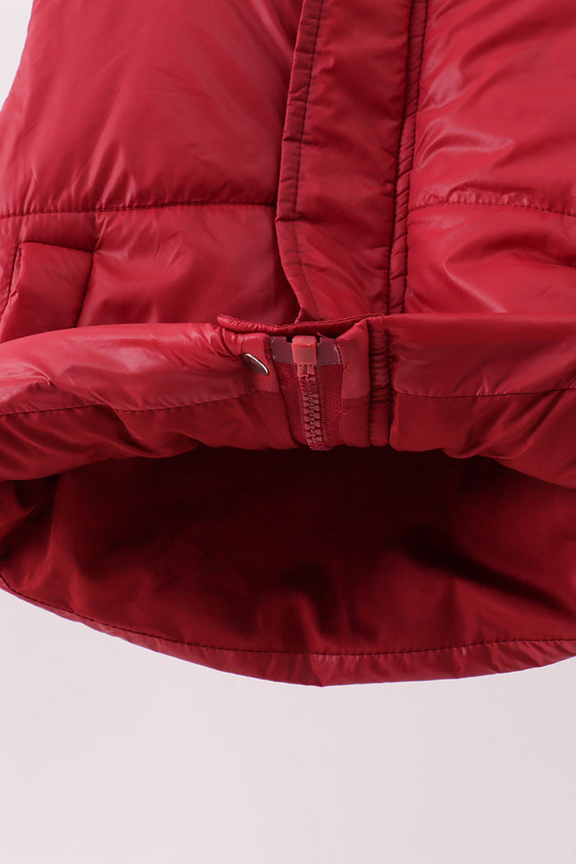 Maroon mom&me puffer vest