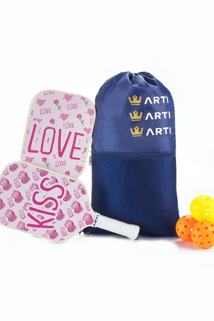 ARTI Fiberglass "Love & Kiss" Pickleball Paddle Set - USA Pickleball Approved
