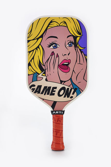 ARTI 16mm T700 Carbon Fiber Kristen & Kristy "GAME ON" Pickleball Paddle - USA Pickleball Approved