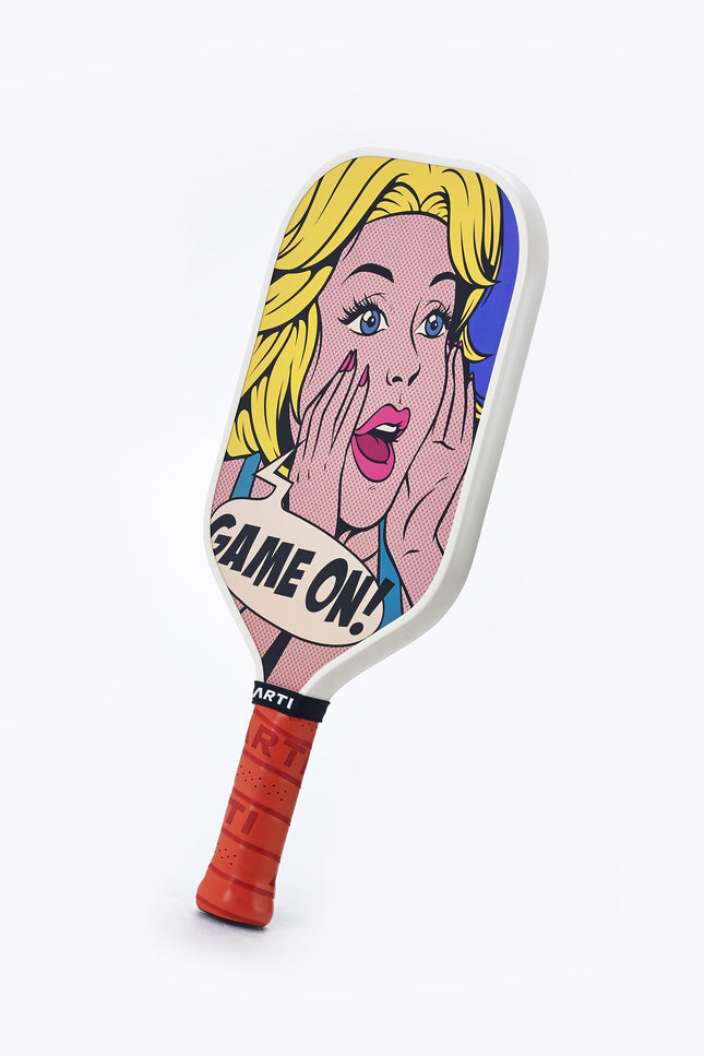 ARTI 16mm T700 Carbon Fiber Kristen & Kristy "GAME ON" Pickleball Paddle - USA Pickleball Approved