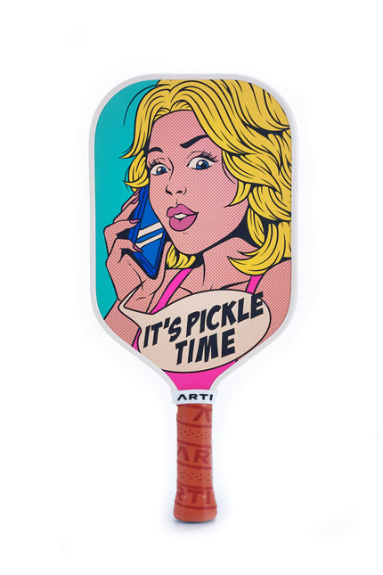 ARTI 16mm T700 Carbon Fiber Kristen & Kristy "IT'S PICKLE TIME" Pickleball Paddle - USA Pickleball Approved