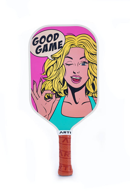 ARTI 16mm T700 Carbon Fiber Kristen & Kristy "GOOD GAME" Pickleball Paddle - USA Pickleball Approved