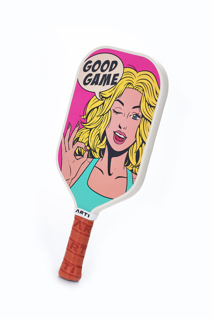 ARTI 16mm T700 Carbon Fiber Kristen & Kristy "GOOD GAME" Pickleball Paddle - USA Pickleball Approved