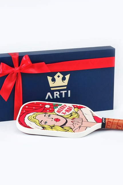 ARTI 16mm T700 Carbon Fiber Kristen & Kristy "X-MAS" Pickleball Paddle - USA Pickleball Approved