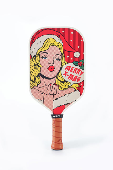 ARTI 16mm T700 Carbon Fiber Kristen & Kristy "X-MAS" Pickleball Paddle - USA Pickleball Approved