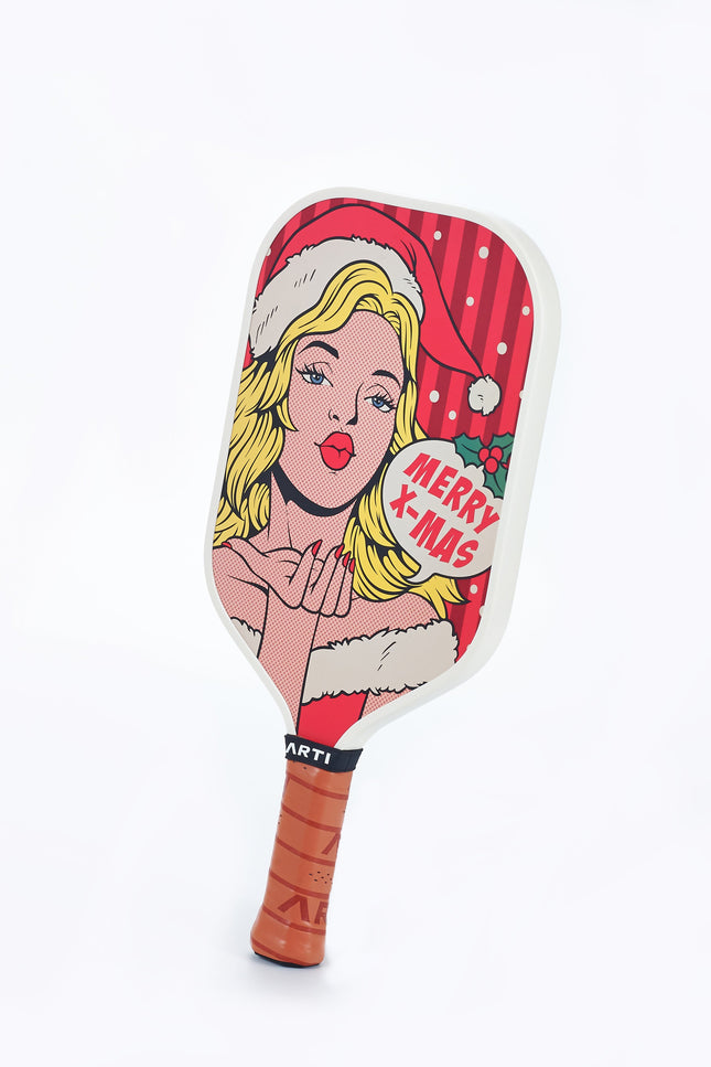 ARTI 16mm T700 Carbon Fiber Kristen & Kristy "X-MAS" Pickleball Paddle - USA Pickleball Approved
