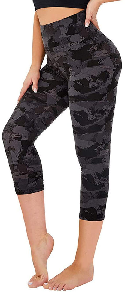 Cropped High-Rise Print Leggings – USA Flag Print Patriotic Workout Pants - 19 Styles