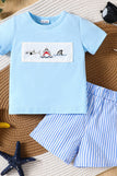 Pastel  Blue / 6-12M