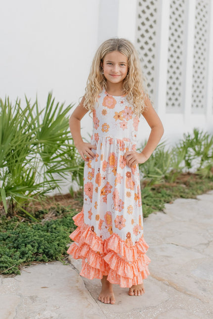 3 Tiered Terra Cotta Ruffles Dress