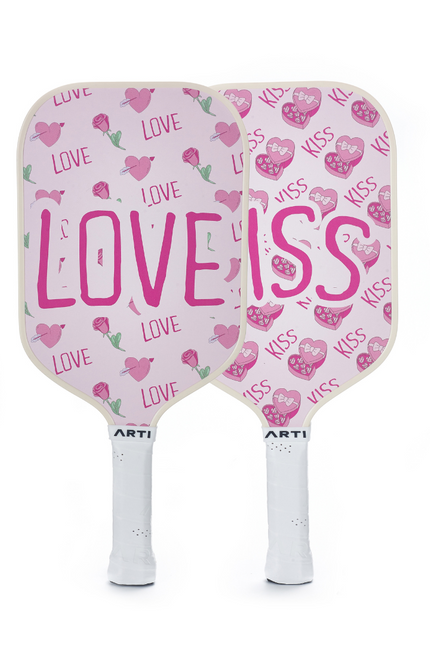 ARTI Fiberglass "Love & Kiss" Pickleball Paddle Set - USA Pickleball Approved