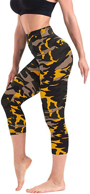 Cropped High-Rise Print Leggings – USA Flag Print Patriotic Workout Pants - 19 Styles