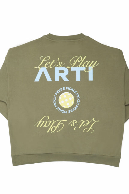 ARTI “Let’s Play” Heavyweight Crewneck – Olive Green