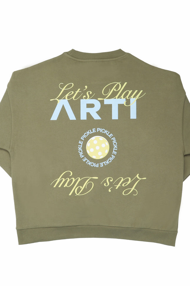 ARTI “Let’s Play” Heavyweight Crewneck – Olive Green
