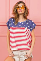 NAVY STAR/RED STRIPE