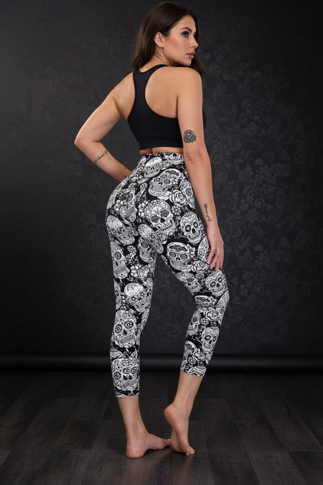 Cropped High-Rise Print Leggings – USA Flag Print Patriotic Workout Pants - 19 Styles
