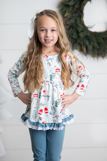 Snowman Pocket Pant Set
