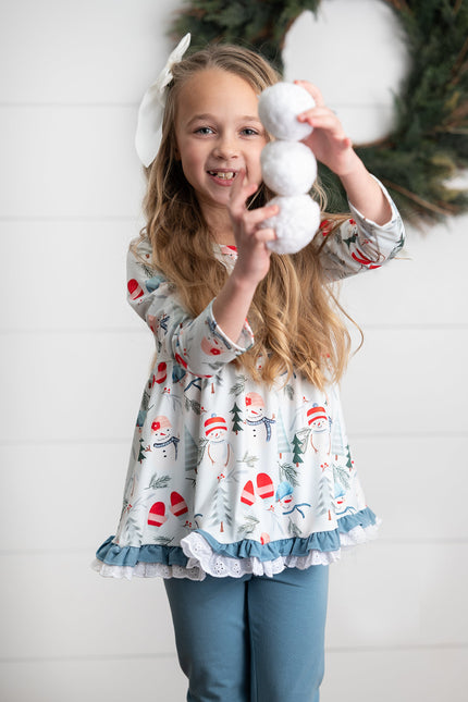Snowman Pocket Pant Set