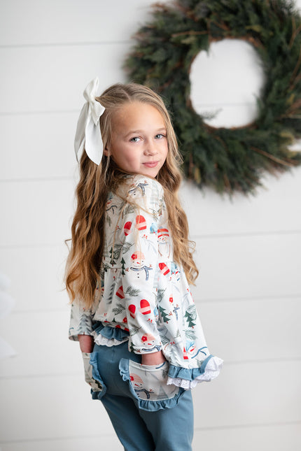 Snowman Pocket Pant Set