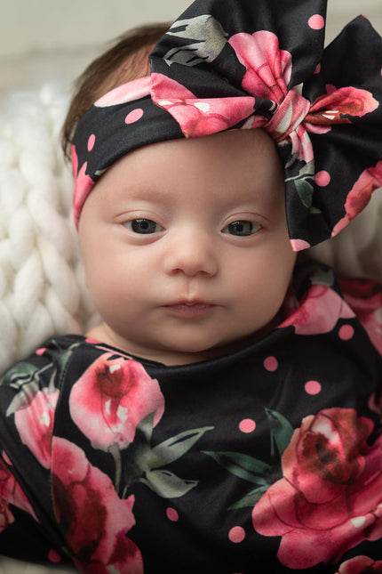 Black Rose Baby Gown