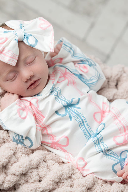 Bow Rows Baby Gown