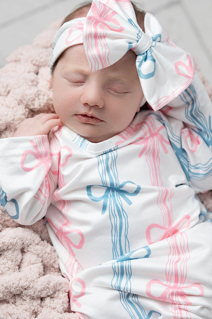 Bow Rows Baby Gown