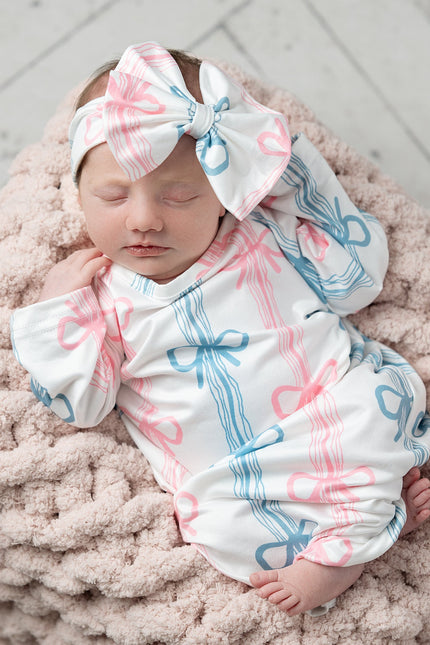Bow Rows Baby Gown
