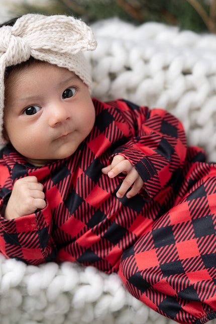 Buffalo Check Baby Gown
