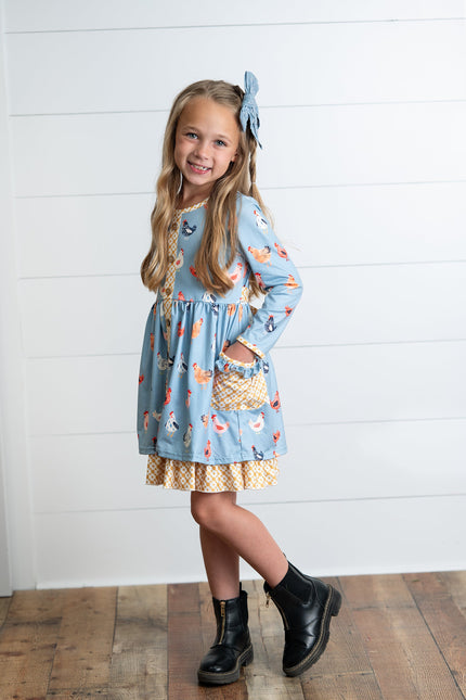Chicken Pocket Tie Dress