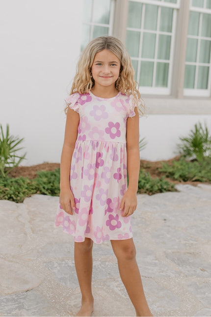 Claire Lavender Flower Dress