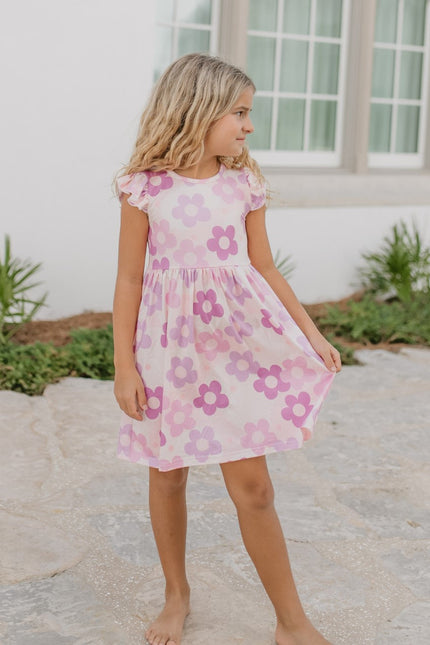Claire Lavender Flower Dress