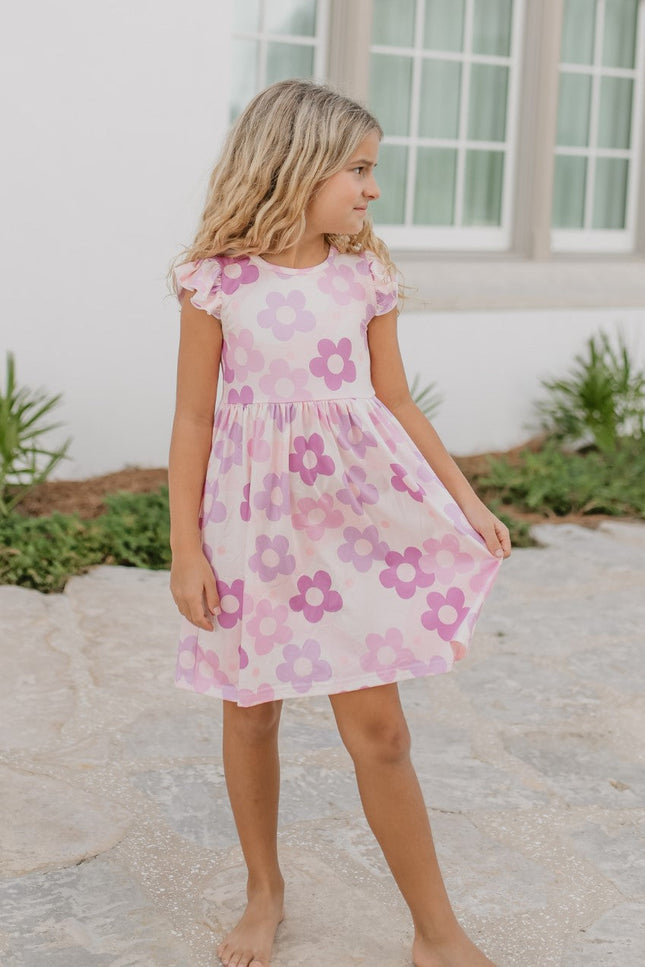 Claire Lavender Flower Dress