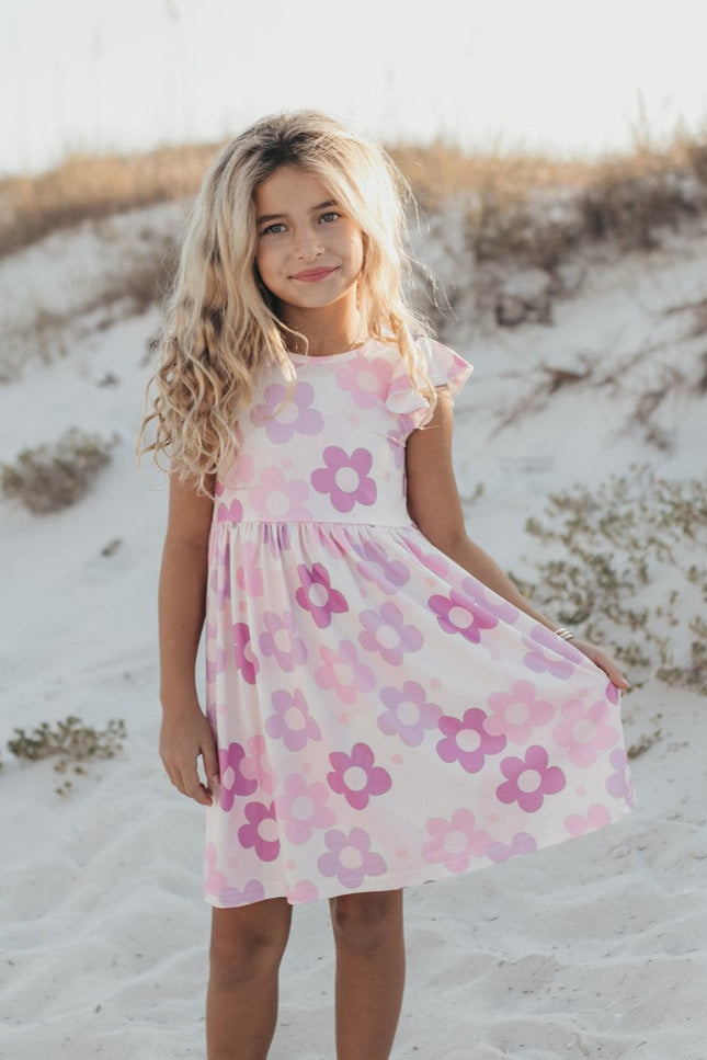 Claire Lavender Flower Dress
