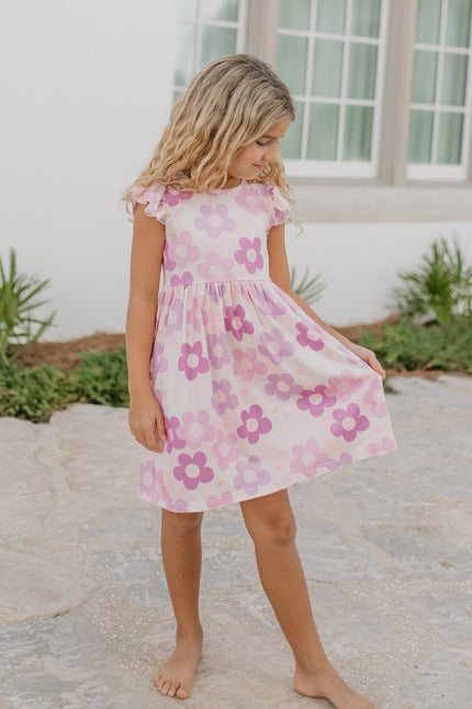 Claire Lavender Flower Dress