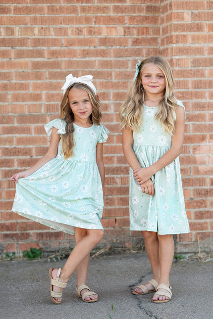 Claire Sage Floral Dress