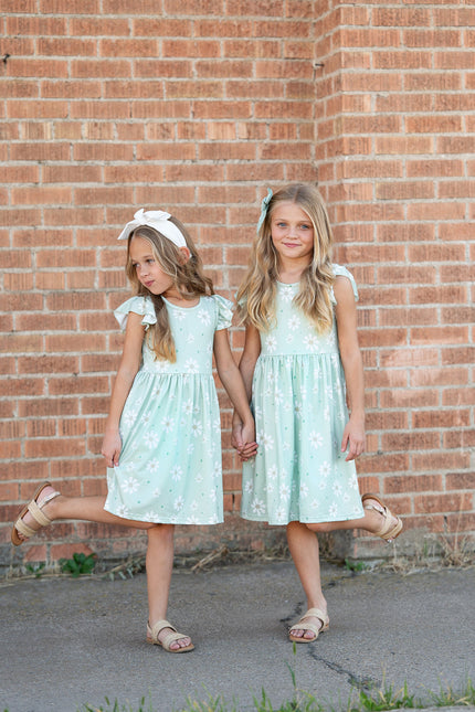 Claire Sage Floral Dress