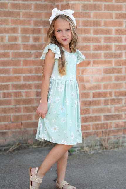 Claire Sage Floral Dress