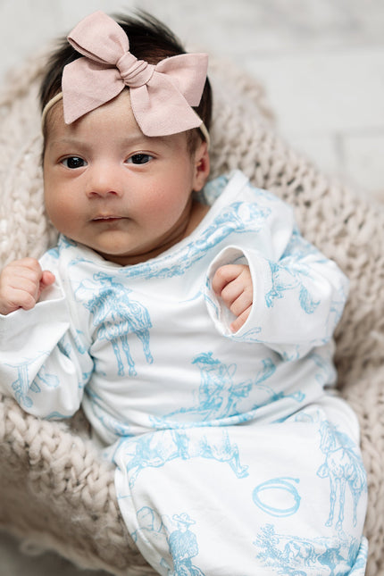 Cowboy Baby Gown