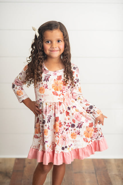 Coral Floral Dress