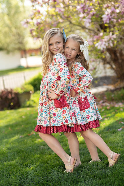 Ecru Floral Dress