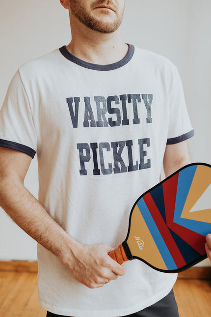 Collegiate Ringer Pickleball T-Shirt (Unisex)