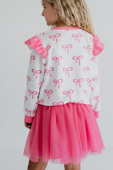 Hot Pink Bow Skirt Set
