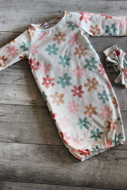 Flower Power Baby Gown