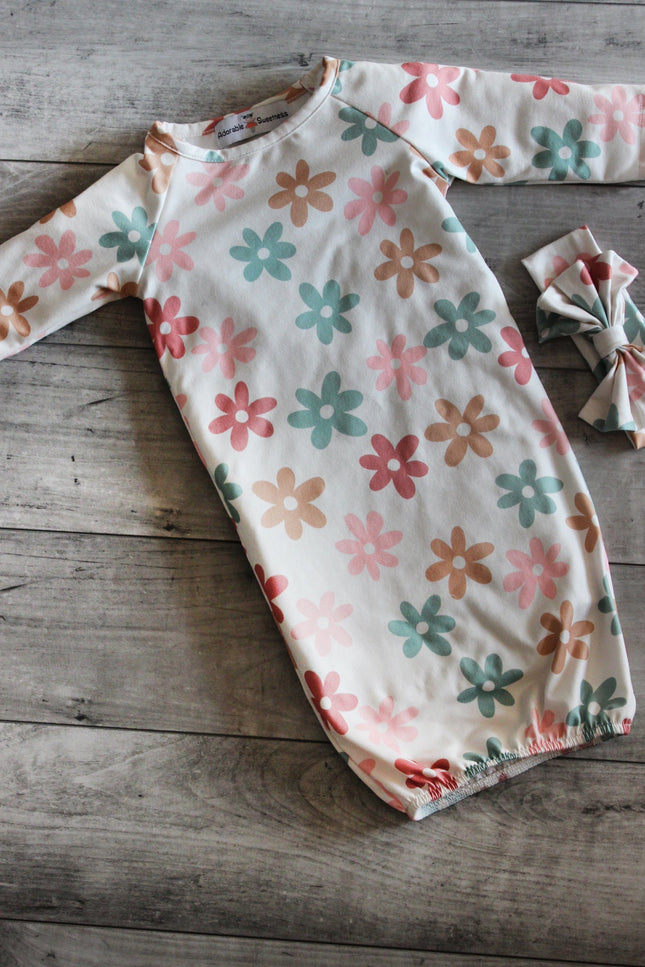 Flower Power Baby Gown