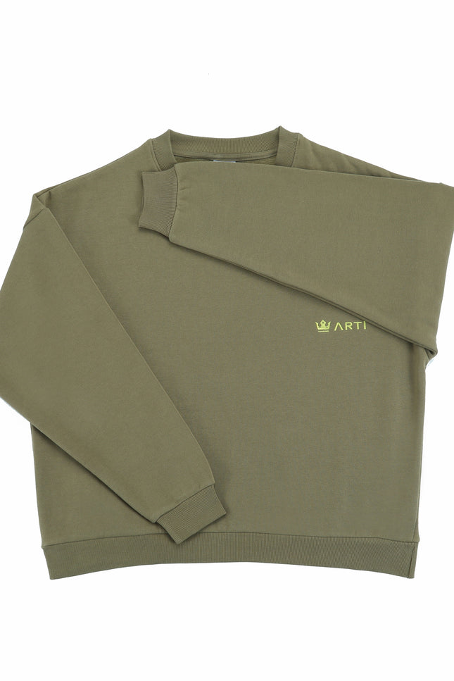 ARTI “Let’s Play” Heavyweight Crewneck – Olive Green