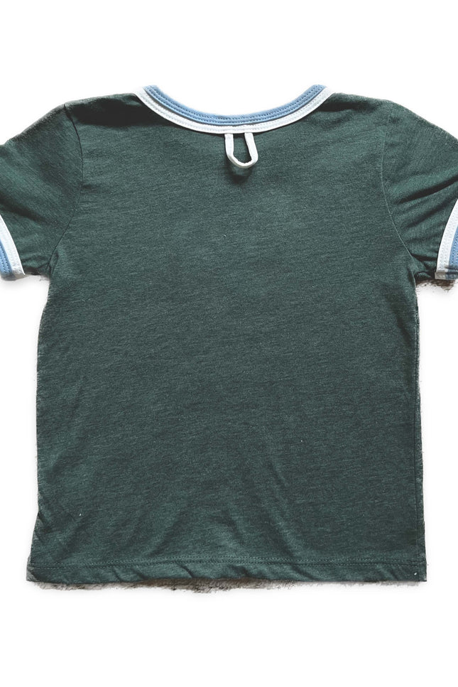 P is for Pickleball Kid's Ringer T-Shirt