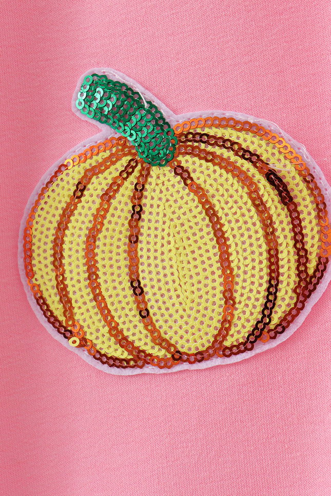 Pink Pumpkin Sequin Mom&me Top