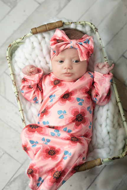 Pink Wine Baby Gown