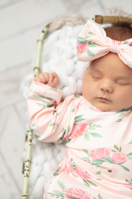 Pinky Pink Rose Baby Gown